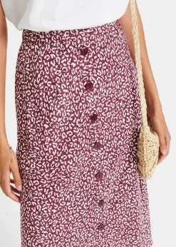 Midi-Viskoserock mit Taschen