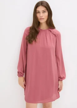 Minikleid aus Chiffon mit Rüschen