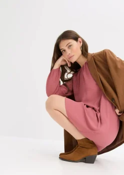 Minikleid aus Chiffon mit Rüschen