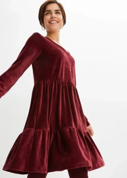 Minikleid aus elastischen Samt