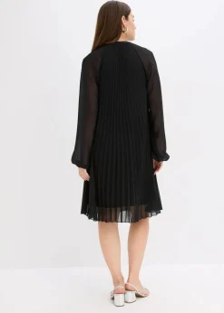 Minikleid aus feinem Chiffon mit Plisseé