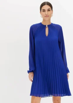 Minikleid aus feinem Chiffon mit Plisseé