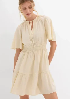 Minikleid aus fließendem Viskose-Mix