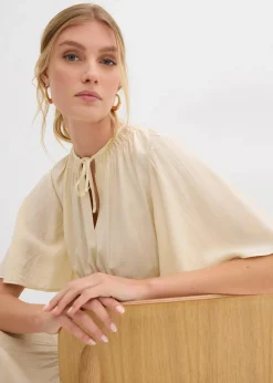 Minikleid aus fließendem Viskose-Mix