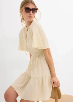 Minikleid aus fließendem Viskose-Mix