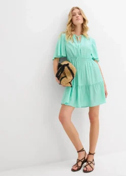 Minikleid aus fließendem Viskose-Mix