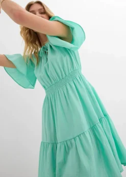 Minikleid aus fließendem Viskose-Mix