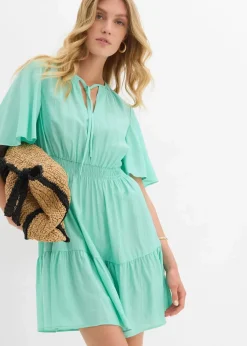 Minikleid aus fließendem Viskose-Mix