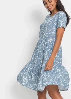 Minikleid aus fließender Viskose