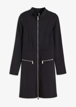 Minikleid aus Punto di Roma mit Reißveschlussdetail