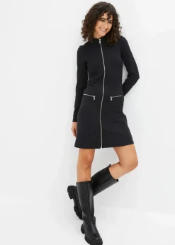 Minikleid aus Punto di Roma mit Reißveschlussdetail