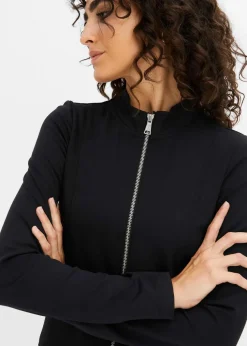 Minikleid aus Punto di Roma mit Reißveschlussdetail