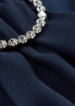 Minikleid im Lagen-Look mit dekorativem Accessoire