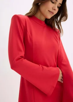 Minikleid in A-Linie und Trompetenärmeln