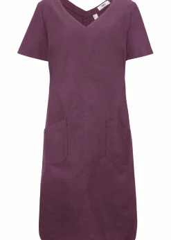 Minikleid mit Leinen