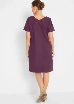 Minikleid mit Leinen