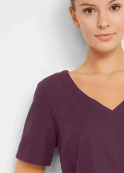 Minikleid mit Leinen