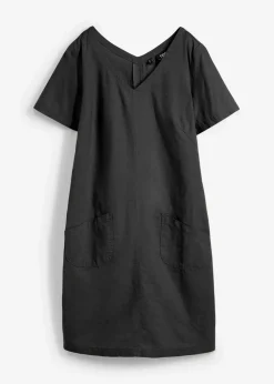 Minikleid mit Leinen