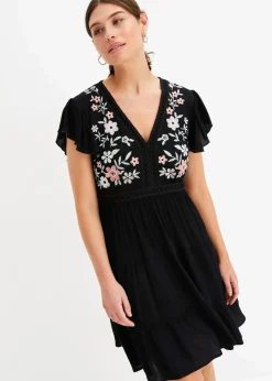 Minikleid mit Stickerei