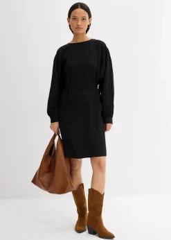 Minikleid mit Struktur aus Viskose-Mix