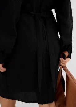 Minikleid mit Struktur aus Viskose-Mix