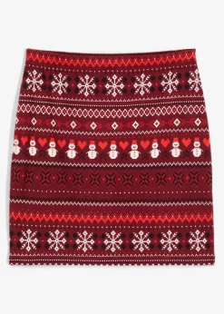 Minirock mit Norwegermuster aus Baumwoll-Elasthan-Mix