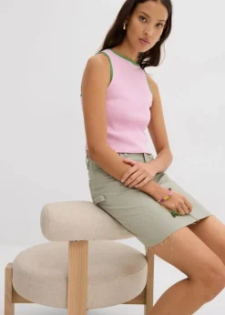 Minirock aus elastischem Baumwoll-Mix