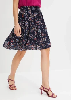 Minirock aus fließender Viskose