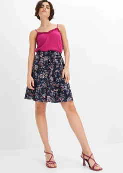 Minirock aus fließender Viskose