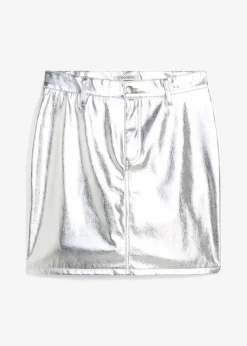 Minirock im Metallic-Look