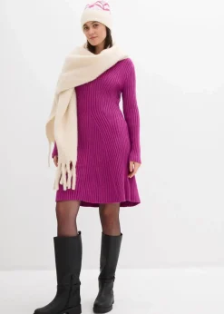 Mini-Strickkleid aus softem Viskose-Mix