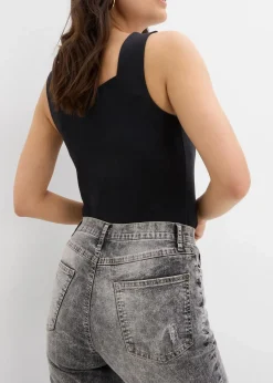 Mom-Jeans High Waist mit Destroy-Effekten