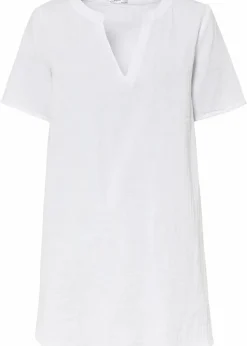 Musselin Long-Tunika aus reiner Baumwolle