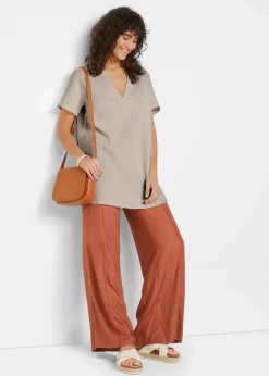 Musselin Long-Tunika aus reiner Baumwolle