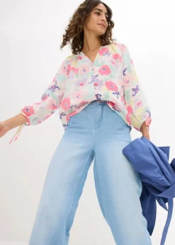 Musselin-Bluse aus reiner Baumwolle