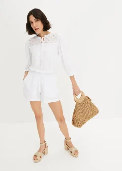 Musselin-Shorts aus reiner Baumwolle