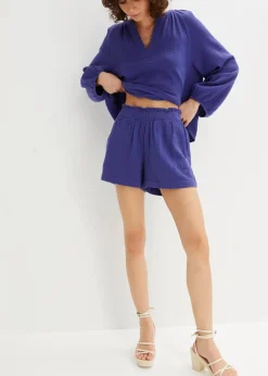 Musselin-Shorts aus reiner Baumwolle