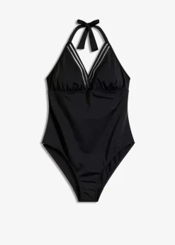 Neckholder-Badeanzug mit tiefem Ausschnitt