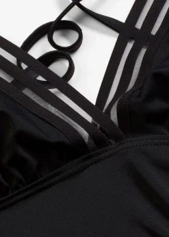 Neckholder-Badeanzug mit tiefem Ausschnitt