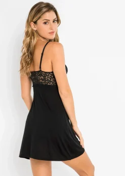 Negligé aus softem Viskose-Mix