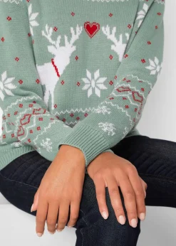 Norweger-Pullover mit Turtleneck