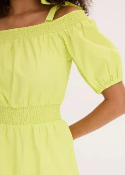 Off-Shoulder-Kleid aus reiner Bio-Baumwolle