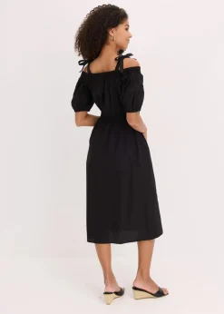 Off-Shoulder-Kleid aus reiner Bio-Baumwolle
