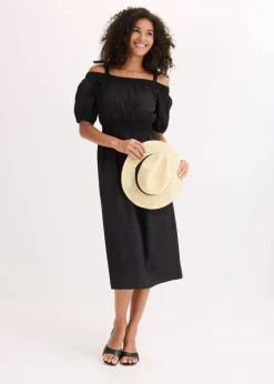 Off-Shoulder-Kleid aus reiner Bio-Baumwolle