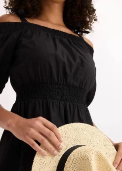 Off-Shoulder-Kleid aus reiner Bio-Baumwolle