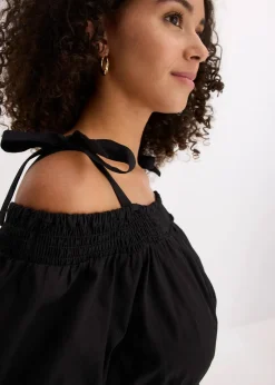 Off-Shoulder-Kleid aus reiner Bio-Baumwolle