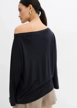 Off-Shoulder-Shirt aus softem Modal-Mix