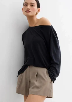 Off-Shoulder-Shirt aus softem Modal-Mix