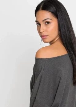 Off-Shoulder-Shirt mit Weihnachtsmotiv