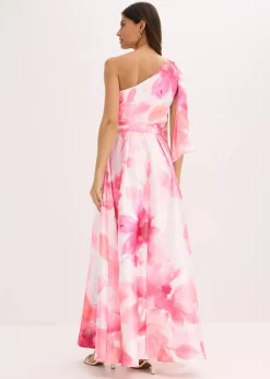 One-Shoulder-Kleid aus glänzendem Satin